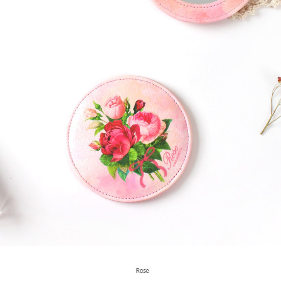 Rose - Wanna This Ma petite fille flower round handy mirror
