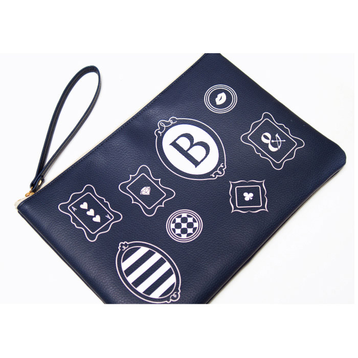 Navy - Be mine clutch bag pouch