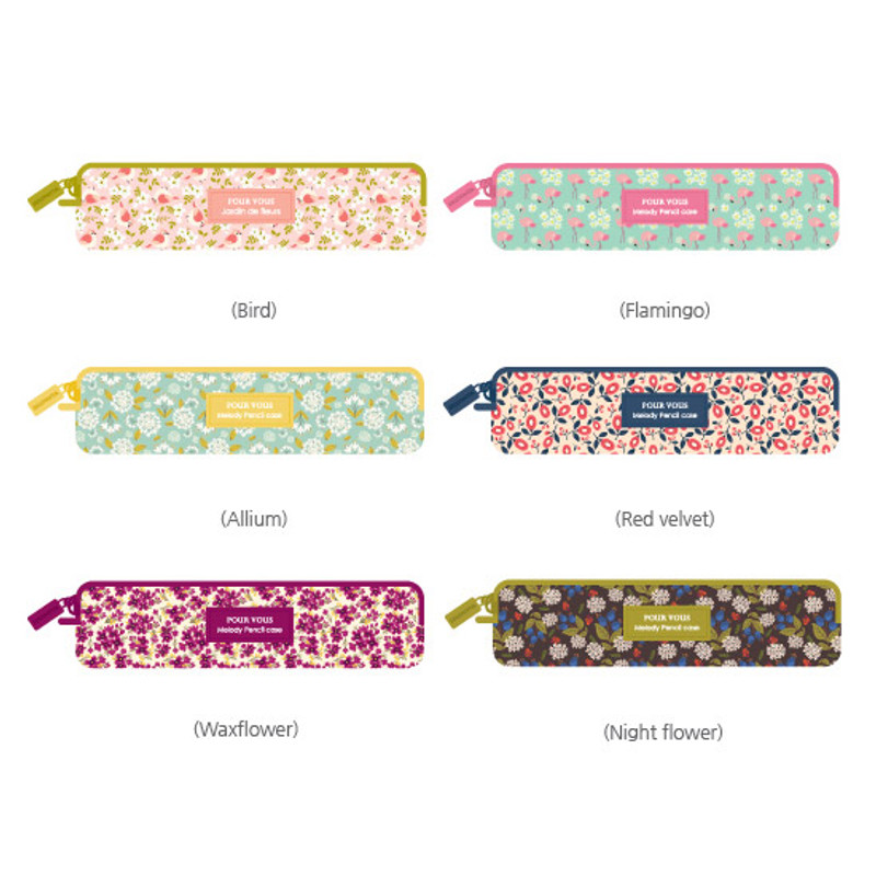 Pour vous melody square zipper pencil case