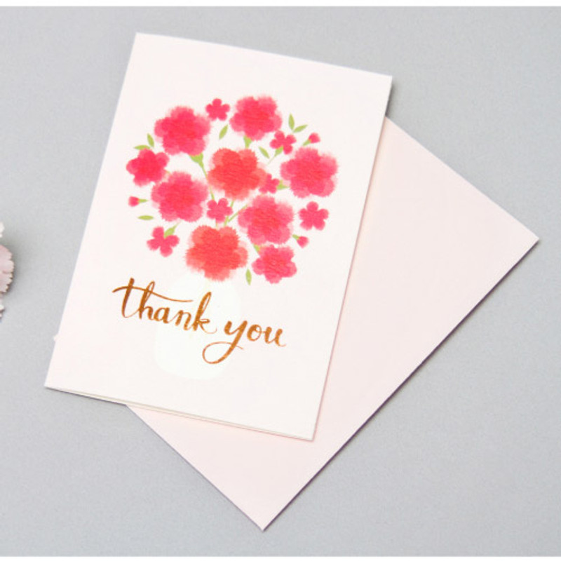 Pink - Thank you very message card