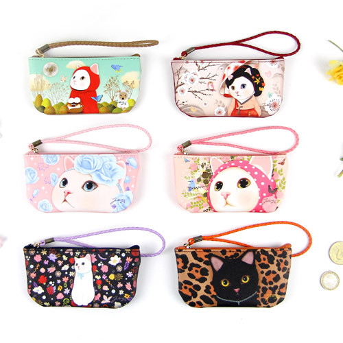 Choo Choo cat vanilla candy zipper pouch