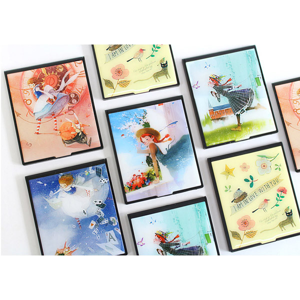 Classic story pattern square mirror