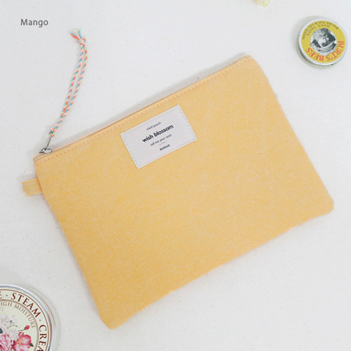 Mango - Wish blossom mind medium zipper pouch