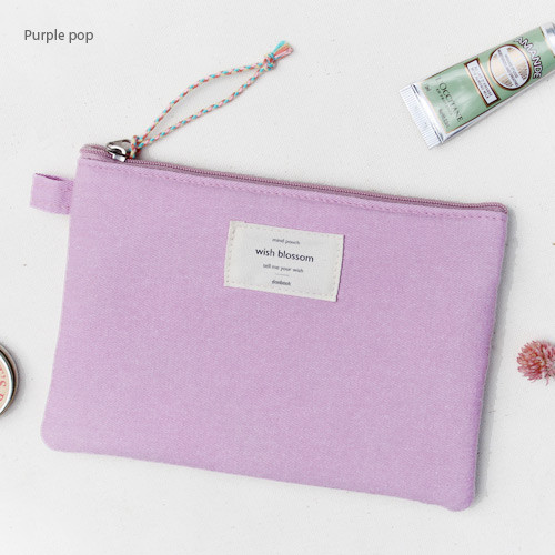 Purple pop - Wish blossom mind medium zipper pouch