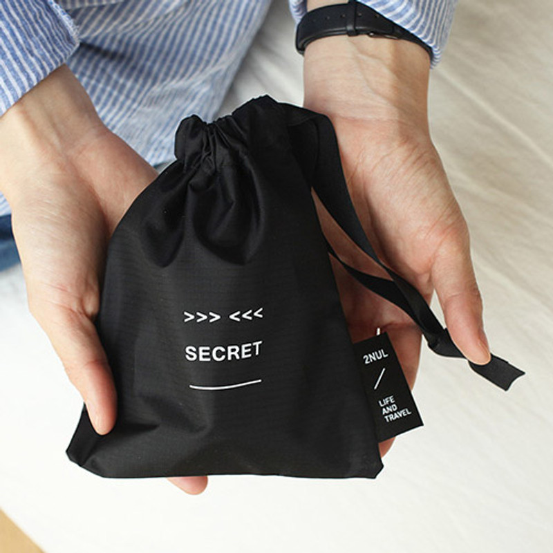 Life and travel secret drawstring small pouch Life and travel secret drawstring small pouch