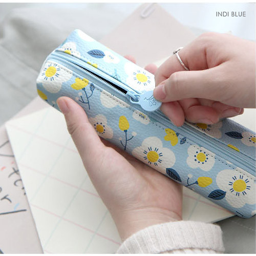 Indi blue - Breezy windy nemo flower pattern pencil case