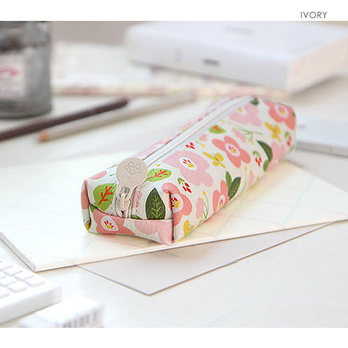 Ivory - Breezy windy nemo flower pattern pencil case