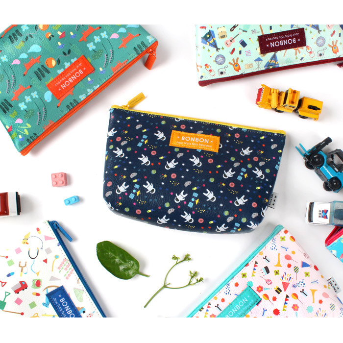 Bon Bon pattern daily zipper pouch medium