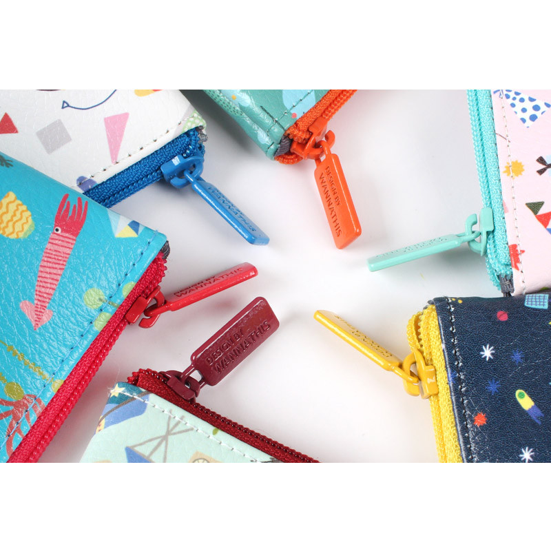 Bon Bon pattern daily zipper pouch medium