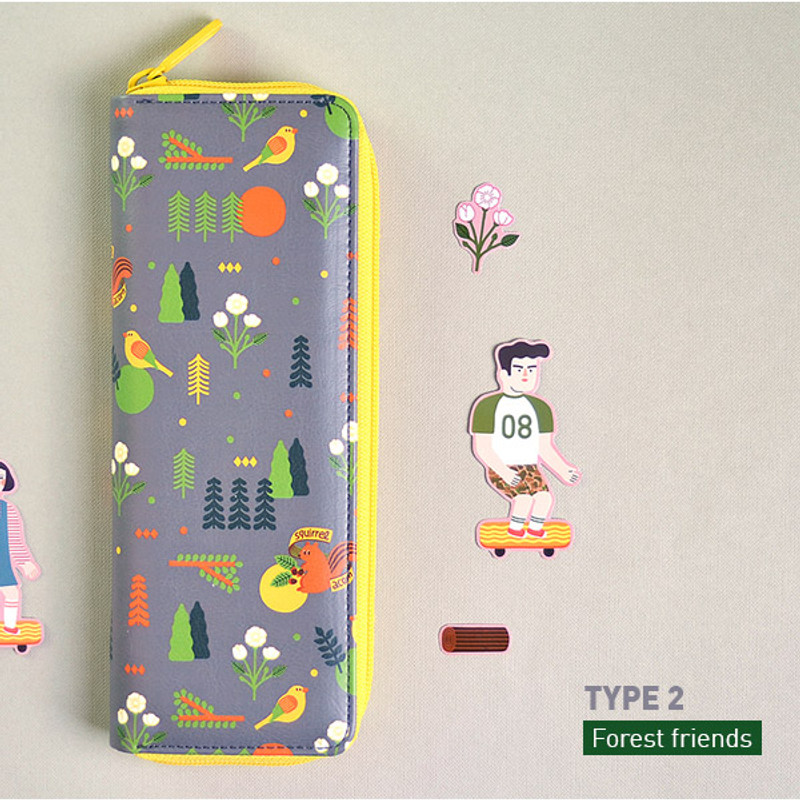 Forest friends - Du dum zip around pen case Forest friends - Du dum zip around pen case