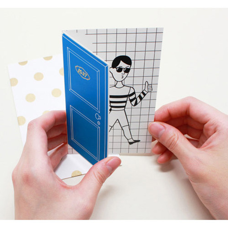 Tabom boy open door message card Tabom boy open door message card