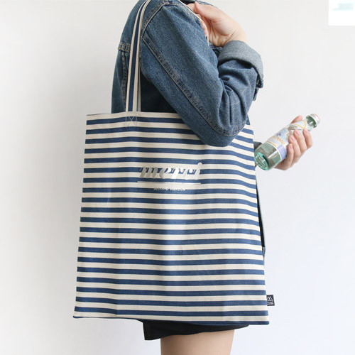 Stripe - Merci fabric eco tote bag