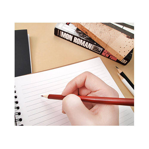 Detail of Modern wirebound lined notebook