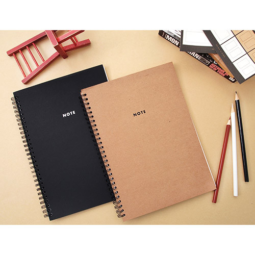 Modern wirebound lined notebook