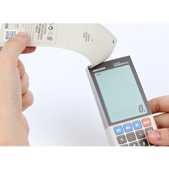 Electronic calculator memo pad