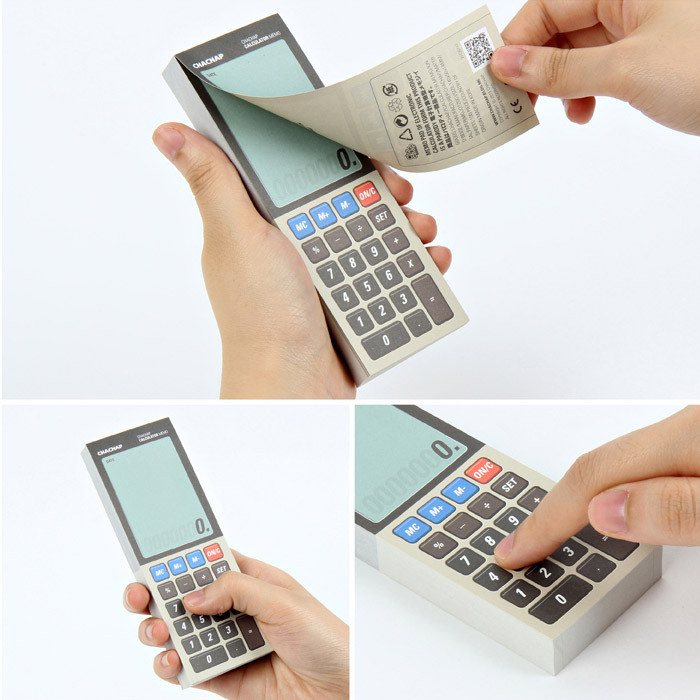 Detail of Electronic calculator memo pad