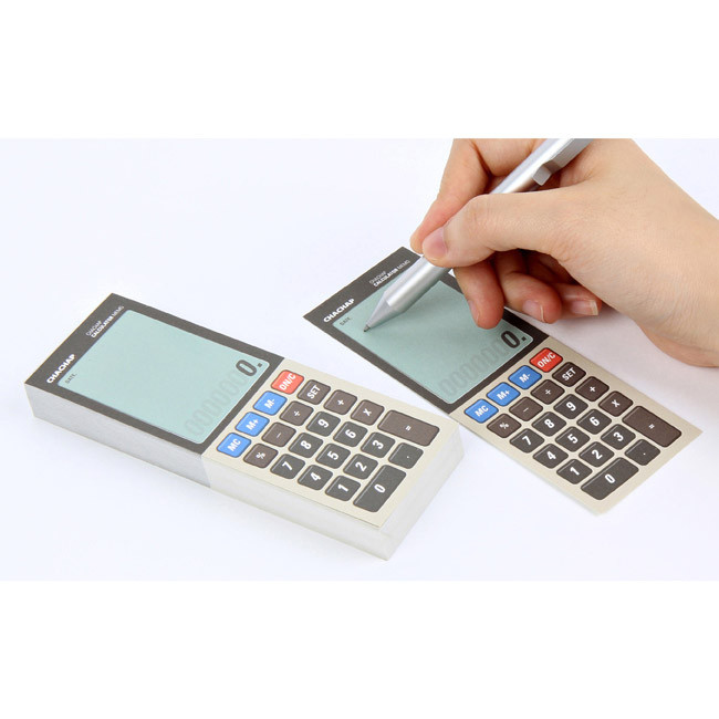 Electronic calculator memo pad