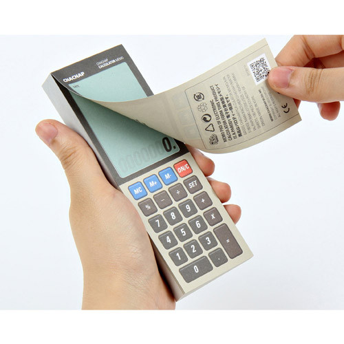 Electronic calculator memo pad