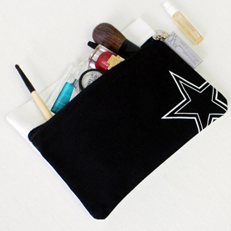 Superstar pattern zipper pouch