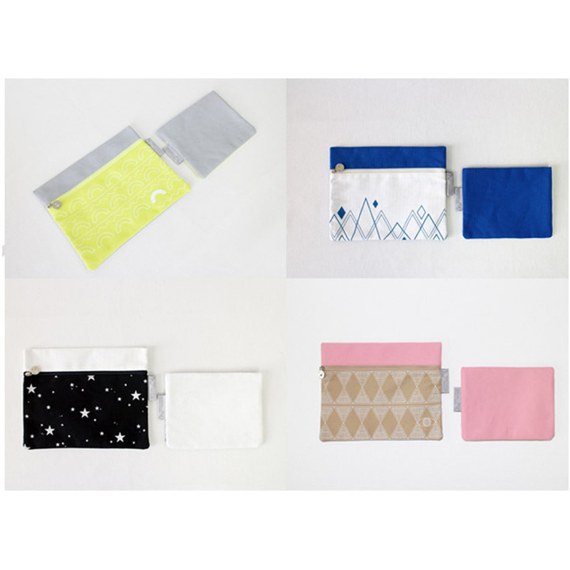 Superstar pattern zipper pouch