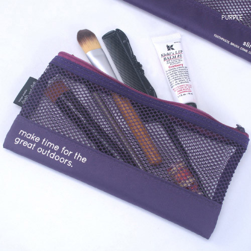Purple - Life is beautiful travel slim mesh pouch