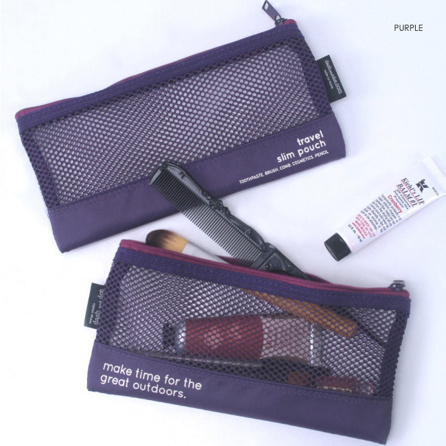 Purple - Life is beautiful travel slim mesh pouch