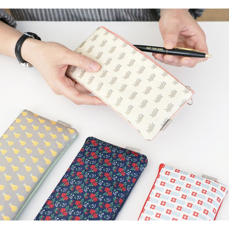 Unique pattern zipper pen case pouch