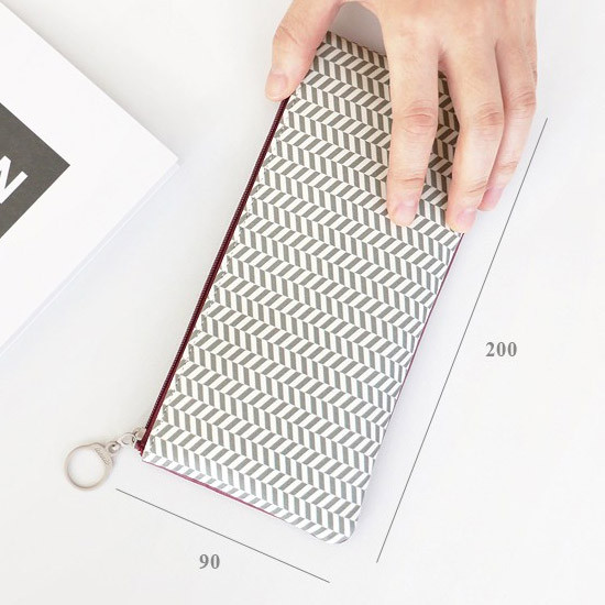 Size of Unique pattern zipper pen case pouch