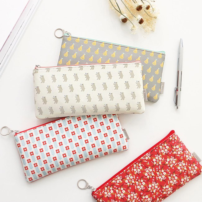 Unique pattern zipper pen case pouch