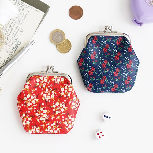Unique pattern frame coin purse