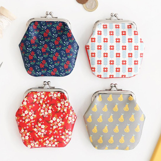 Unique pattern frame coin purse