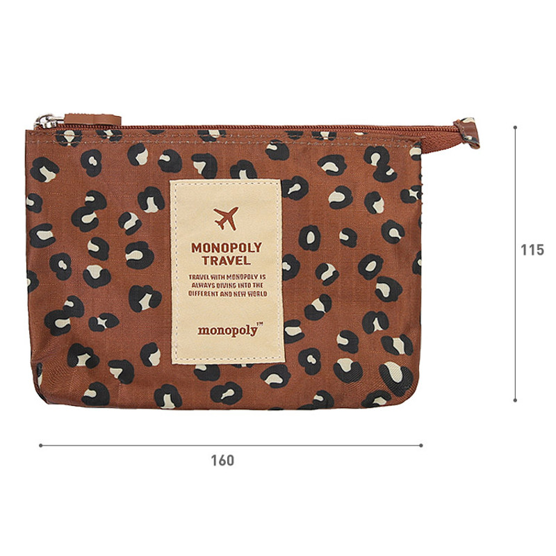 Size of Pattern travel mesh small zipper pouch