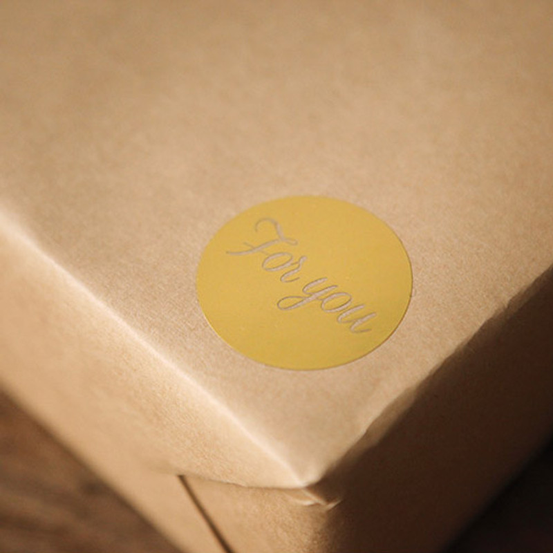 Gold circle deco sticker