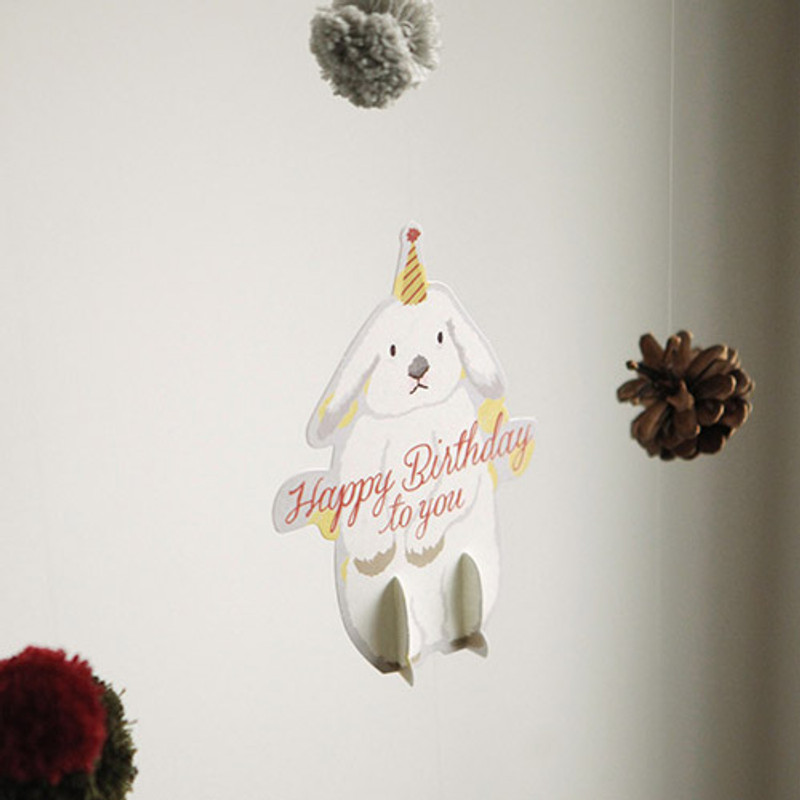 Rabbit ornament message card Rabbit ornament message card