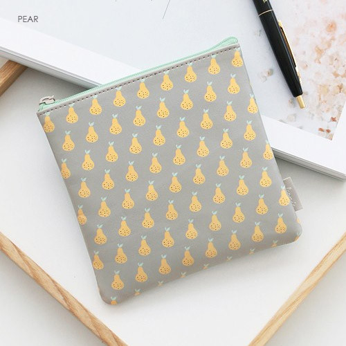 Pear - Unique pattern medium zipper pouch