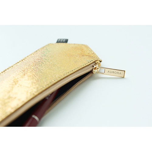 Gold - Aurora sexangle glitter pencil case