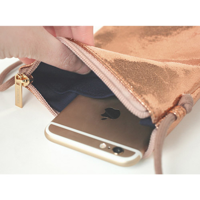Pink gold - Aurora glitter square crossbody bag Pink gold - Aurora glitter square crossbody bag