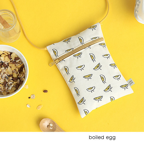 Boiled egg - Jam Jam small cotton crossbody bag