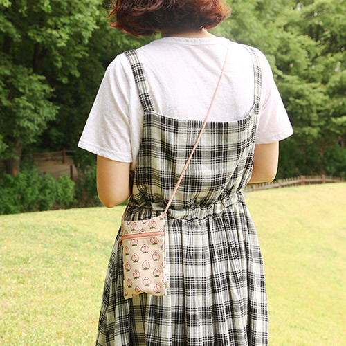 Peach - Jam Jam small cotton crossbody bag