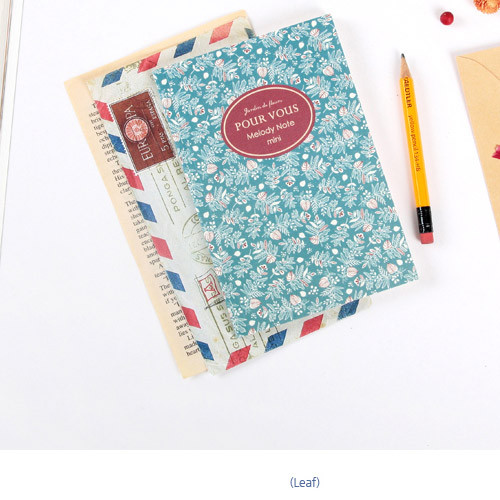 Leaf - Pour vous melody lined notebook small