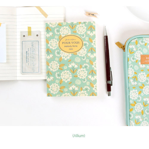 Allium - Pour vous melody lined notebook small