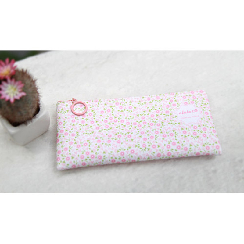 Pink tulip - Ololo flower pattern zipper pencil pouch Pink tulip - Ololo flower pattern zipper pencil pouch