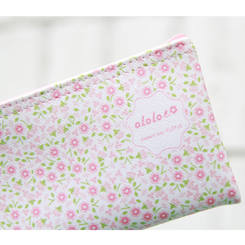 Pink tulip - Ololo flower pattern zipper pencil pouch Pink tulip - Ololo flower pattern zipper pencil pouch