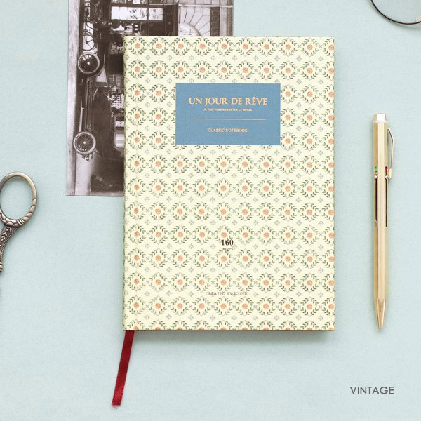 Vintage - Un jour de reve classic hardcover lined notebook