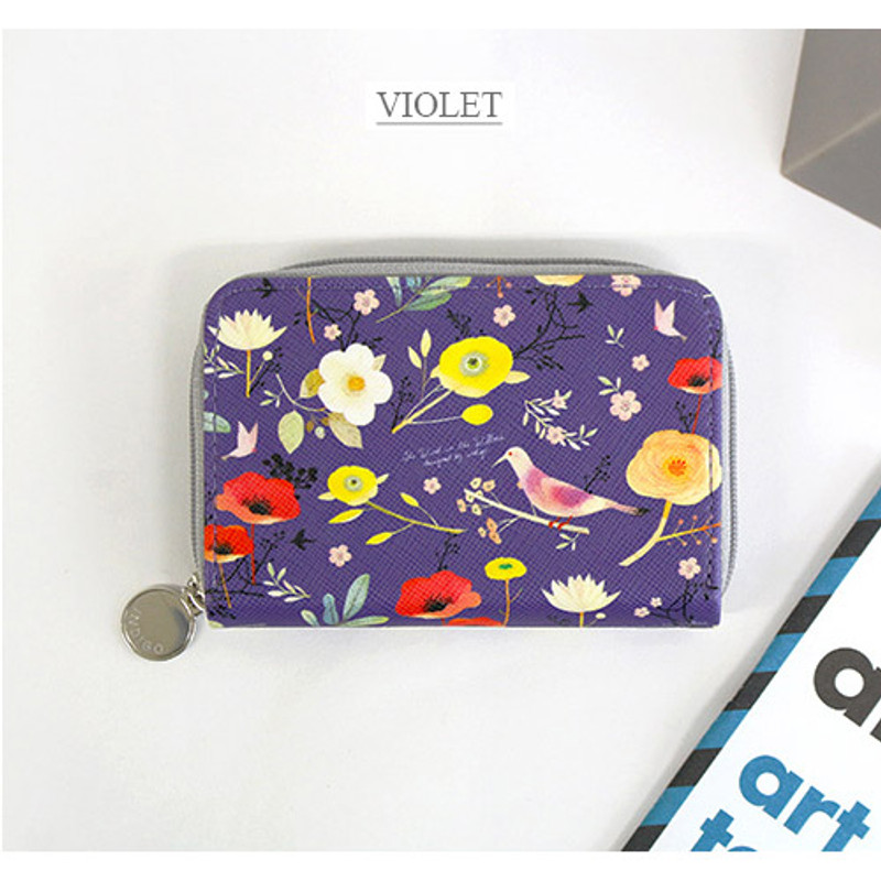 Violet - Willow story pattern accordion card case holder Violet - Willow story pattern accordion card case holder