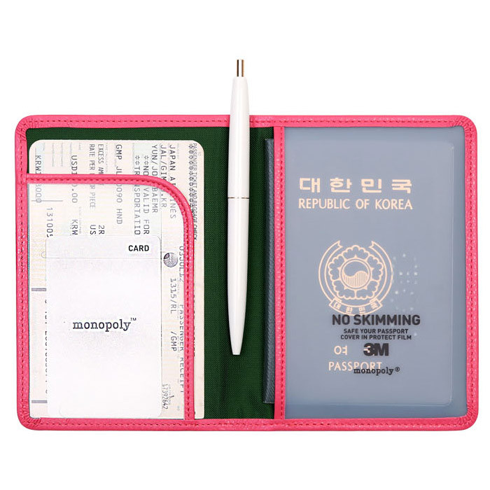Classy plain RFID blocking mini passport case