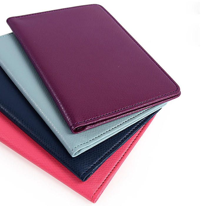 Classy plain RFID blocking mini passport case
