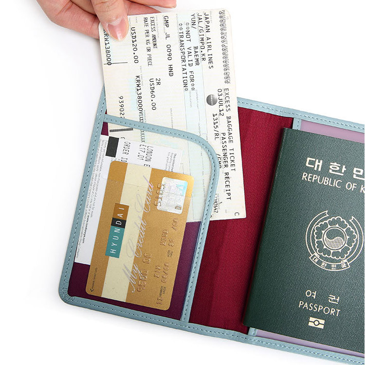 Half pocket - Classy plain RFID blocking mini passport case