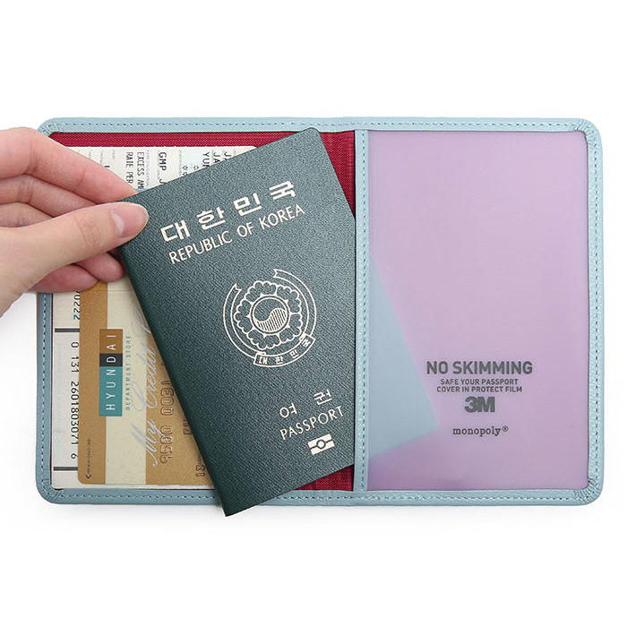 Passport pocket - Classy plain RFID blocking mini passport case