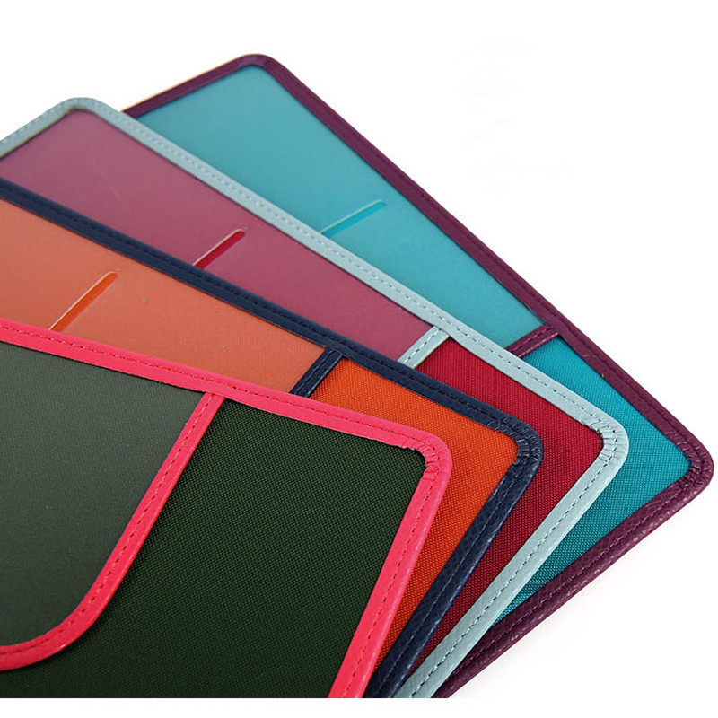 Detail of Classy plain RFID blocking long passport case